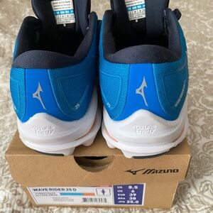 Mizuno Wave Rider 25 Women’s Athletic Shoes - Blue and White